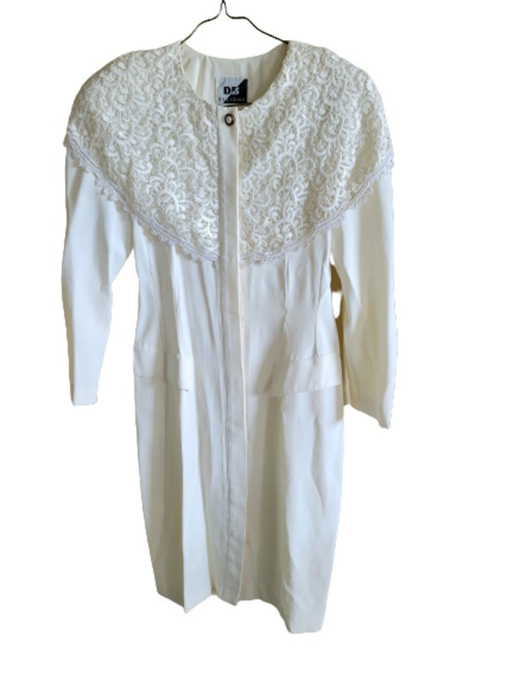 Vintage DB Design Womens Size 8 Dress Lace Collar